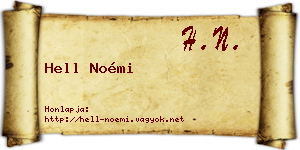 Hell Noémi névjegykártya
